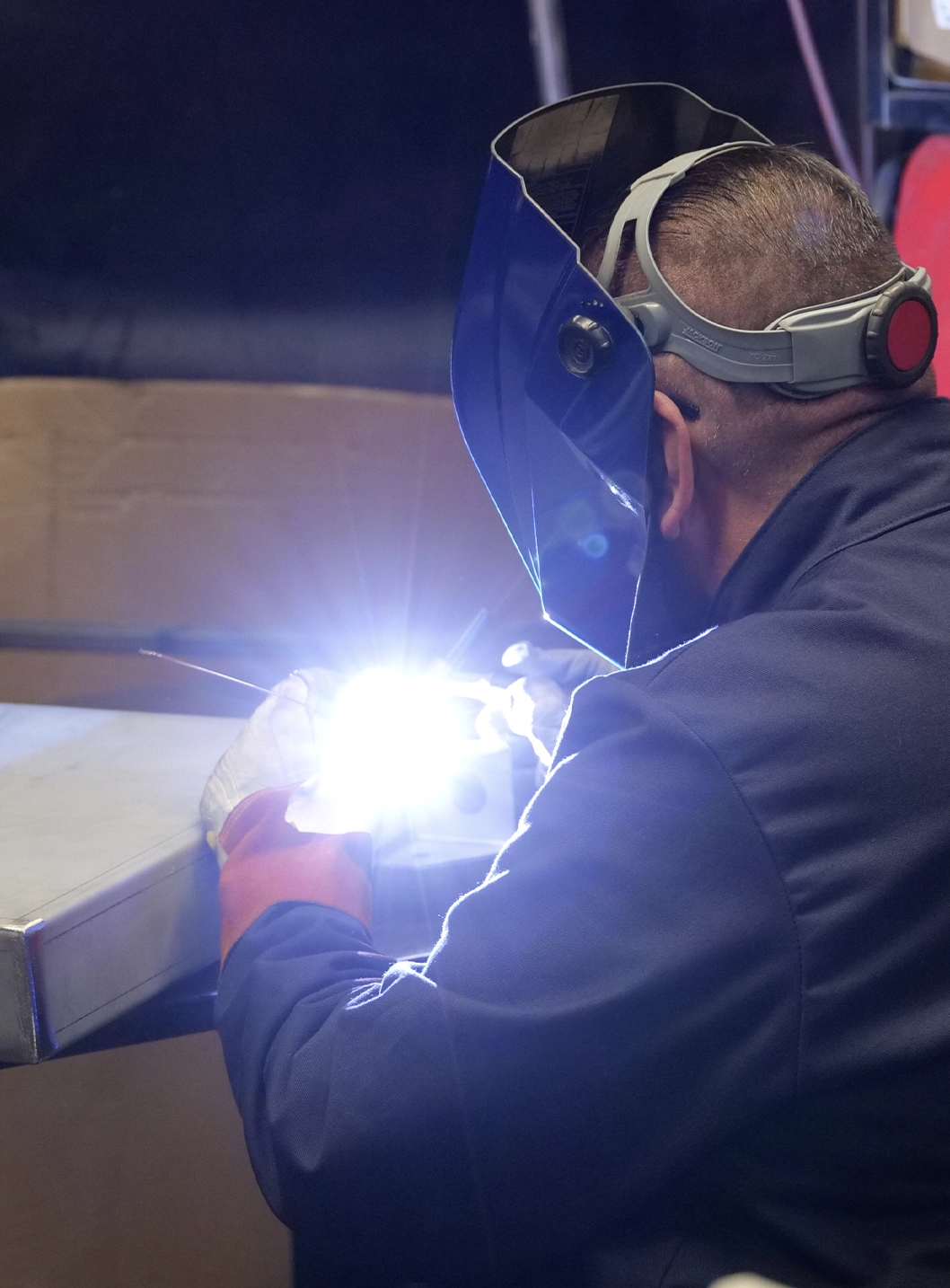 male welder working