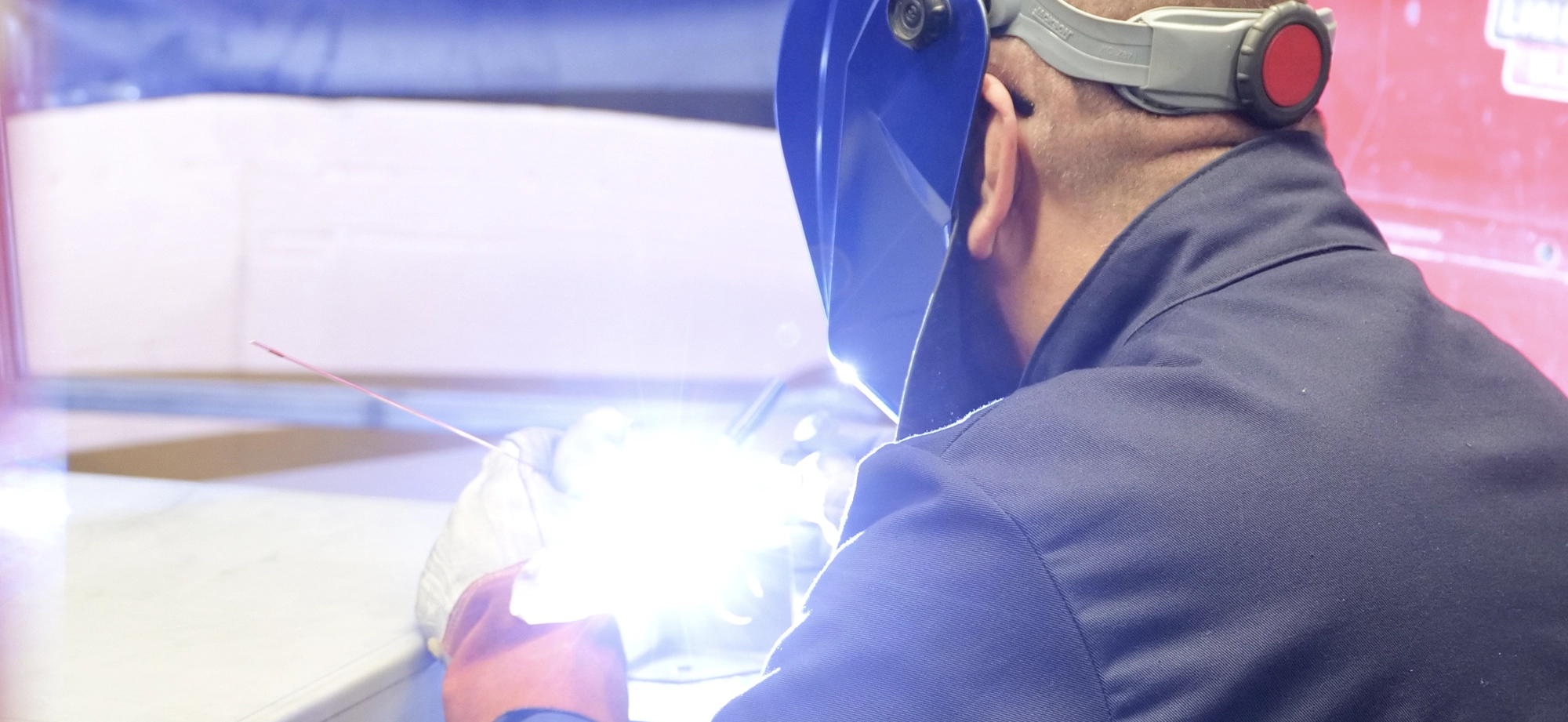 man welder working